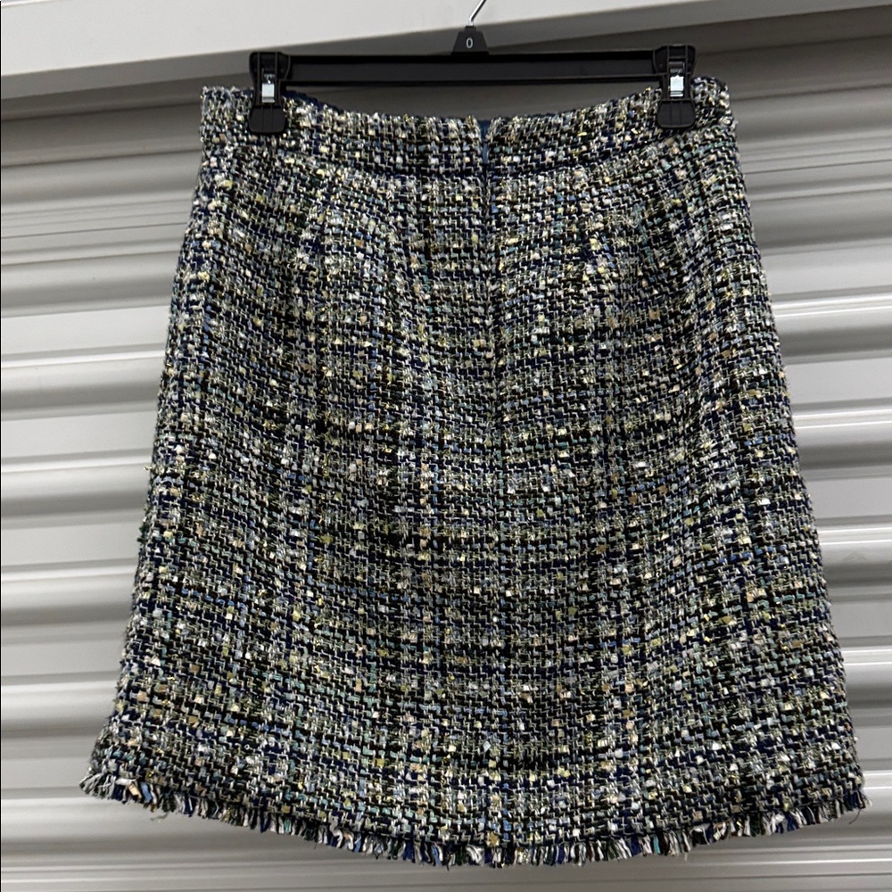 Ann Taylor Tall Shimmer Fringe Tweed A-Line Pocket Skirt - Picture 3 of 6